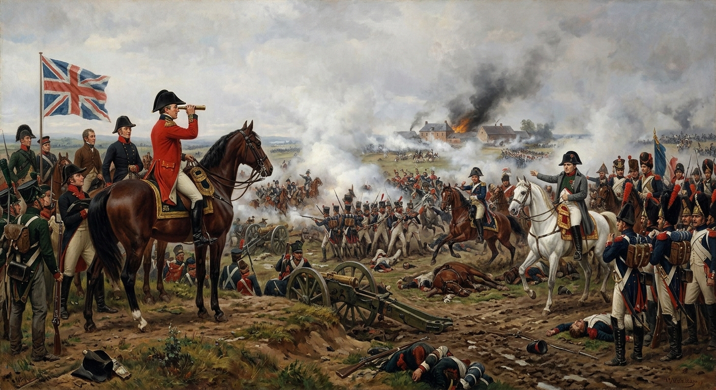 The Battle of Waterloo, 1815 — the Duke of Wellington’s decisive victory over Napoleon