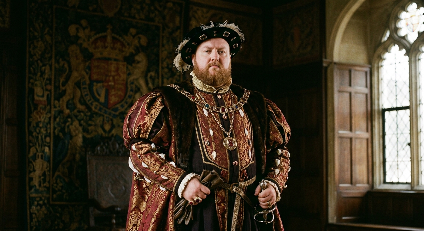 Portrait of King Henry VIII in Tudor royal dress