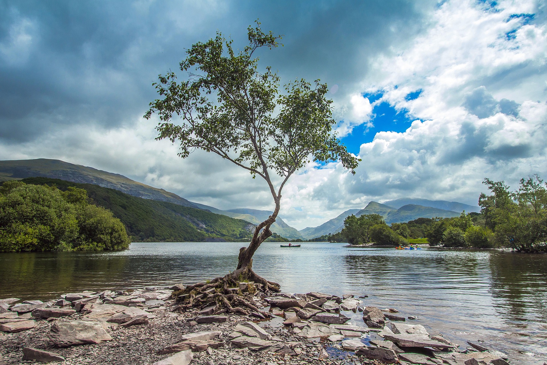 Mountains in Snowdonia National Park in North Wales